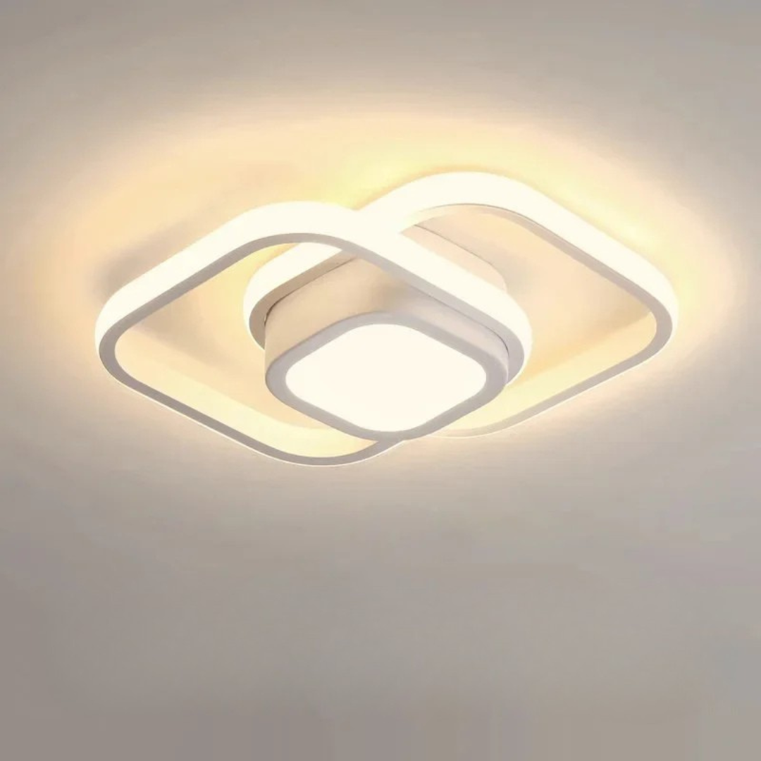 Lustre LED Moderno de Teto 3 Cores Sala Quarto Corredor Plafon Regulável Estilo Nórdico