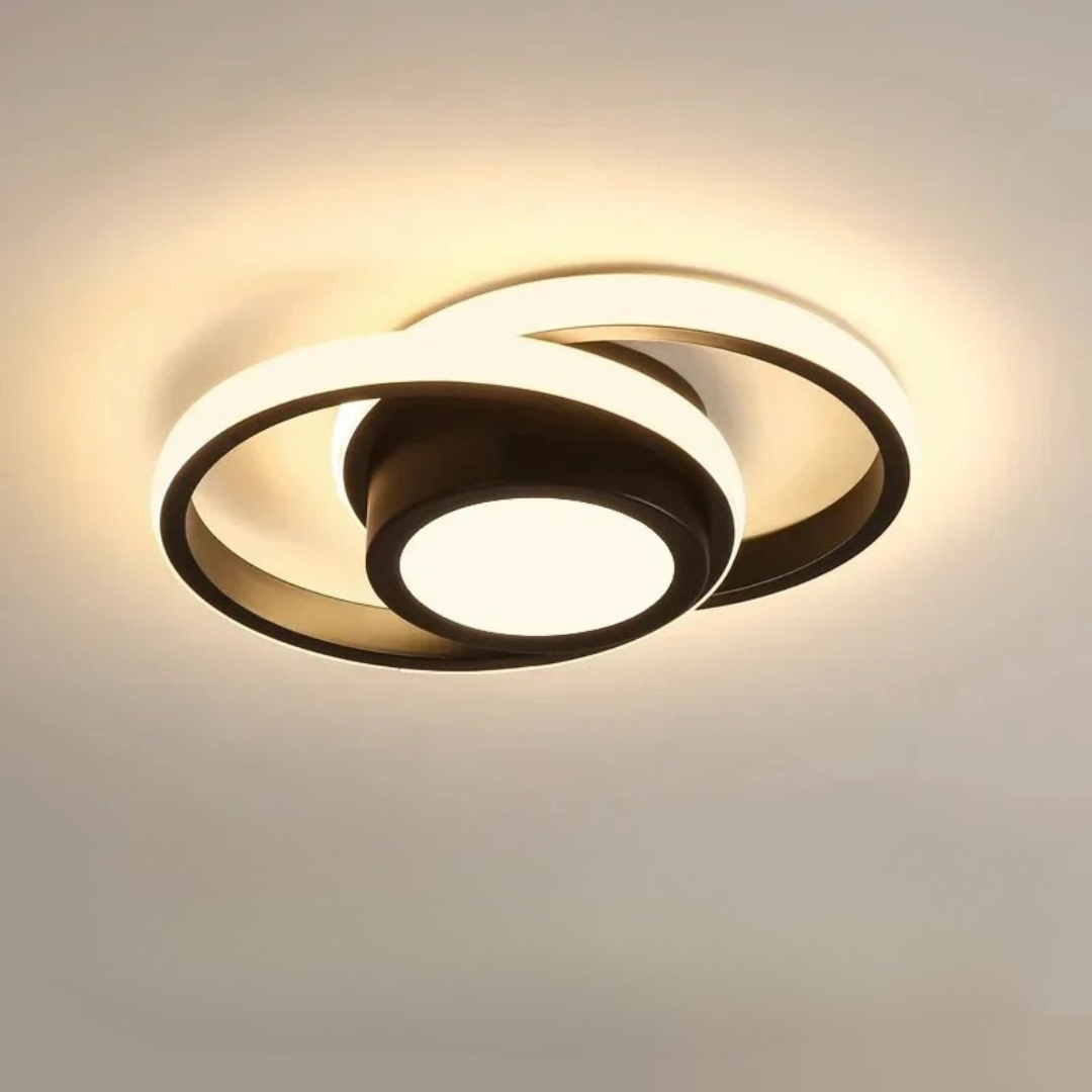 Lustre LED Moderno de Teto 3 Cores Sala Quarto Corredor Plafon Regulável Estilo Nórdico