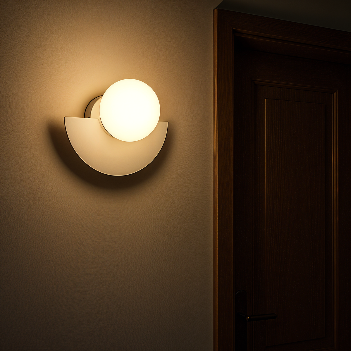 Arandela de Parede Minimalista Meia Lua