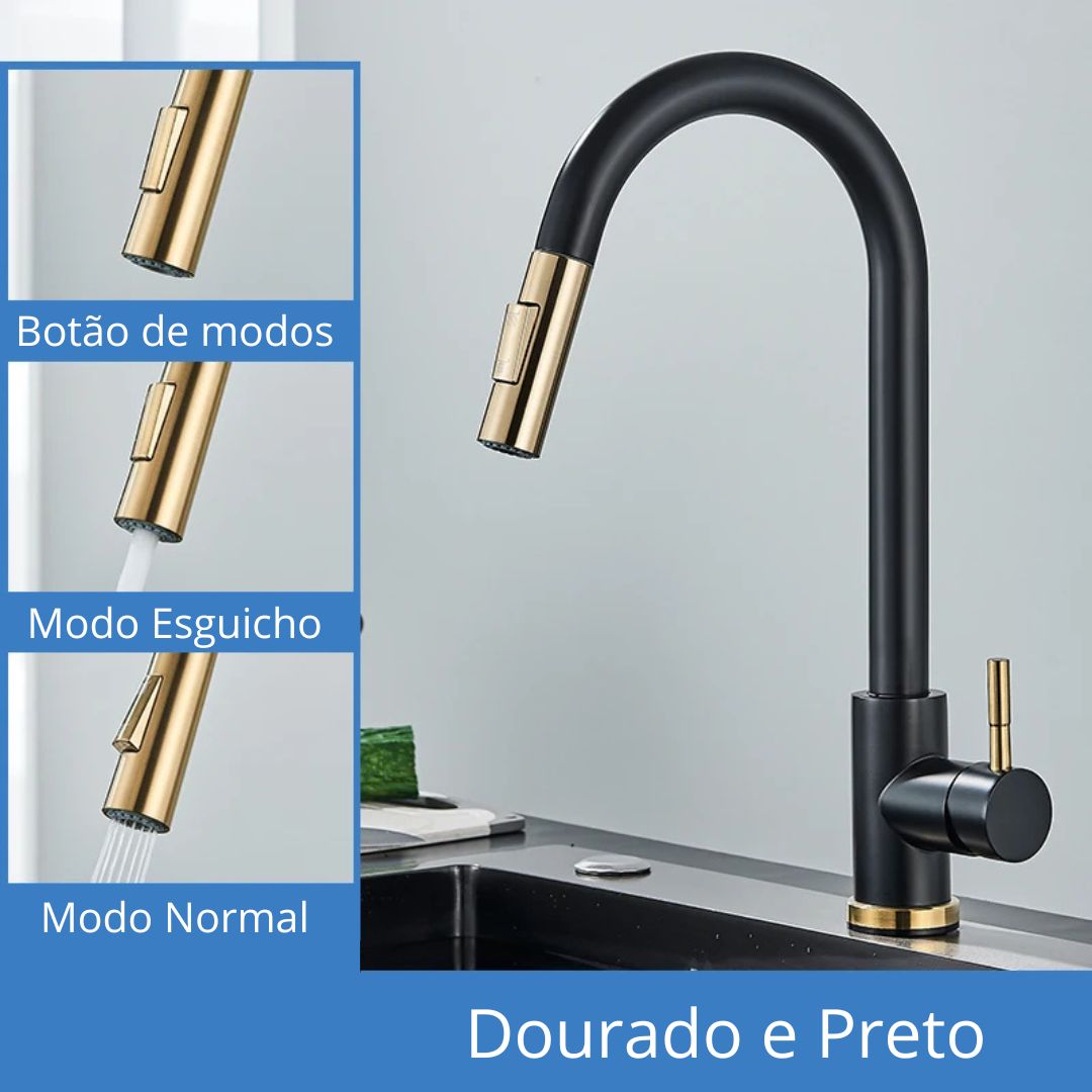 Torneira Flexível com Misturador Bica Alta Alça Única Miabeli