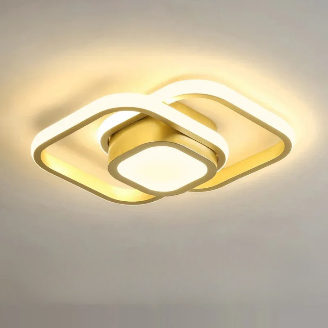 Lustre LED Moderno de Teto 3 Cores Sala Quarto Corredor Plafon Regulável Estilo Nórdico