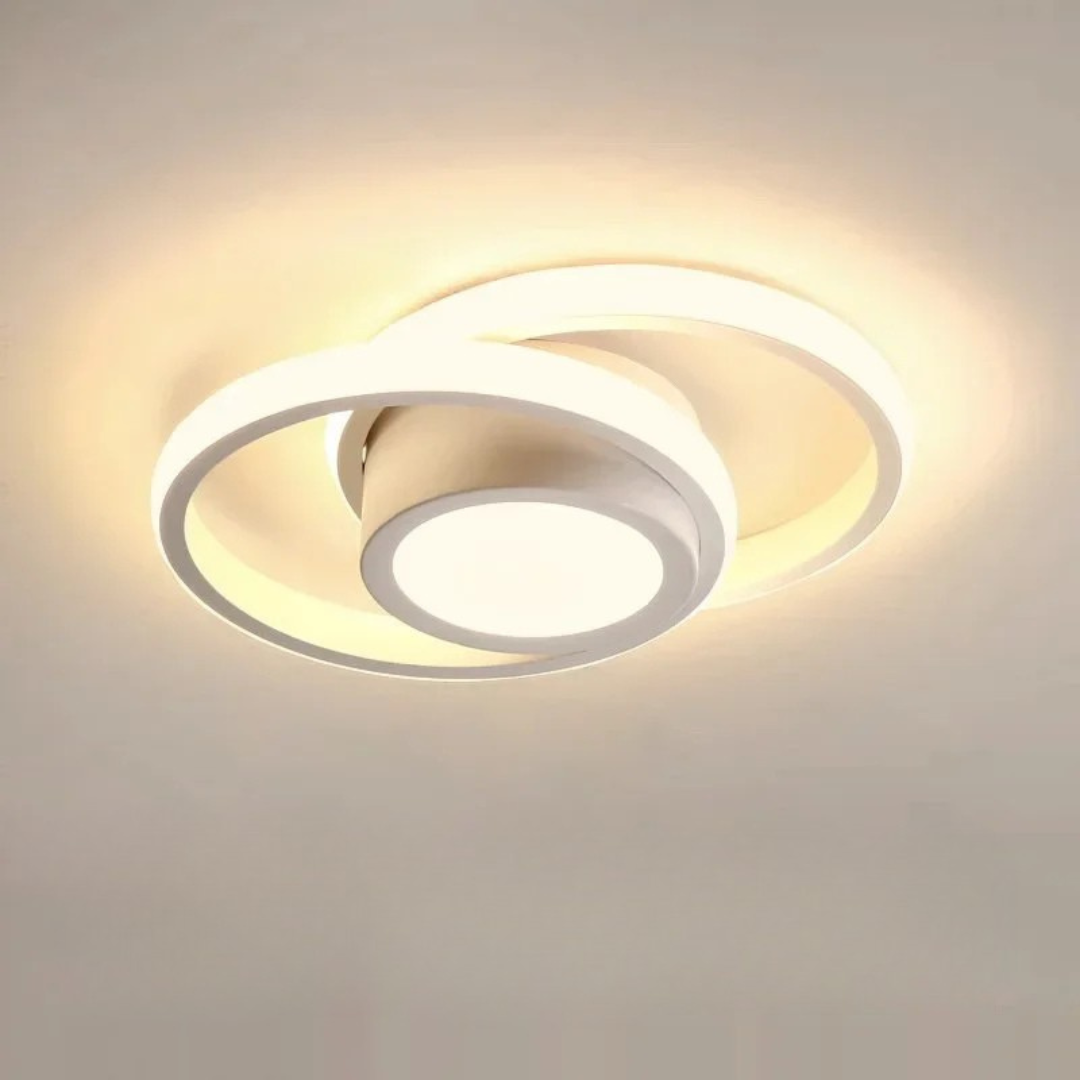 Lustre LED Moderno de Teto 3 Cores Sala Quarto Corredor Plafon Regulável Estilo Nórdico