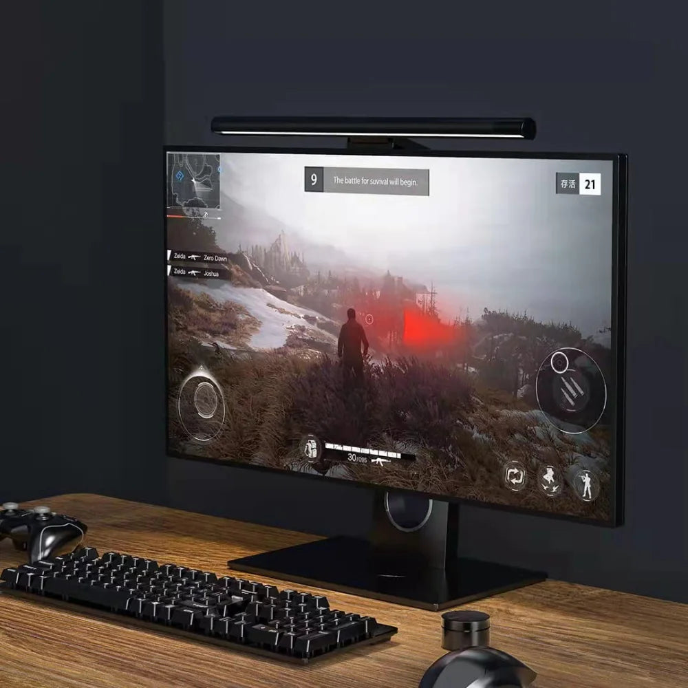 Luminária de Monitor Dimerizável com Controle Sem Fio