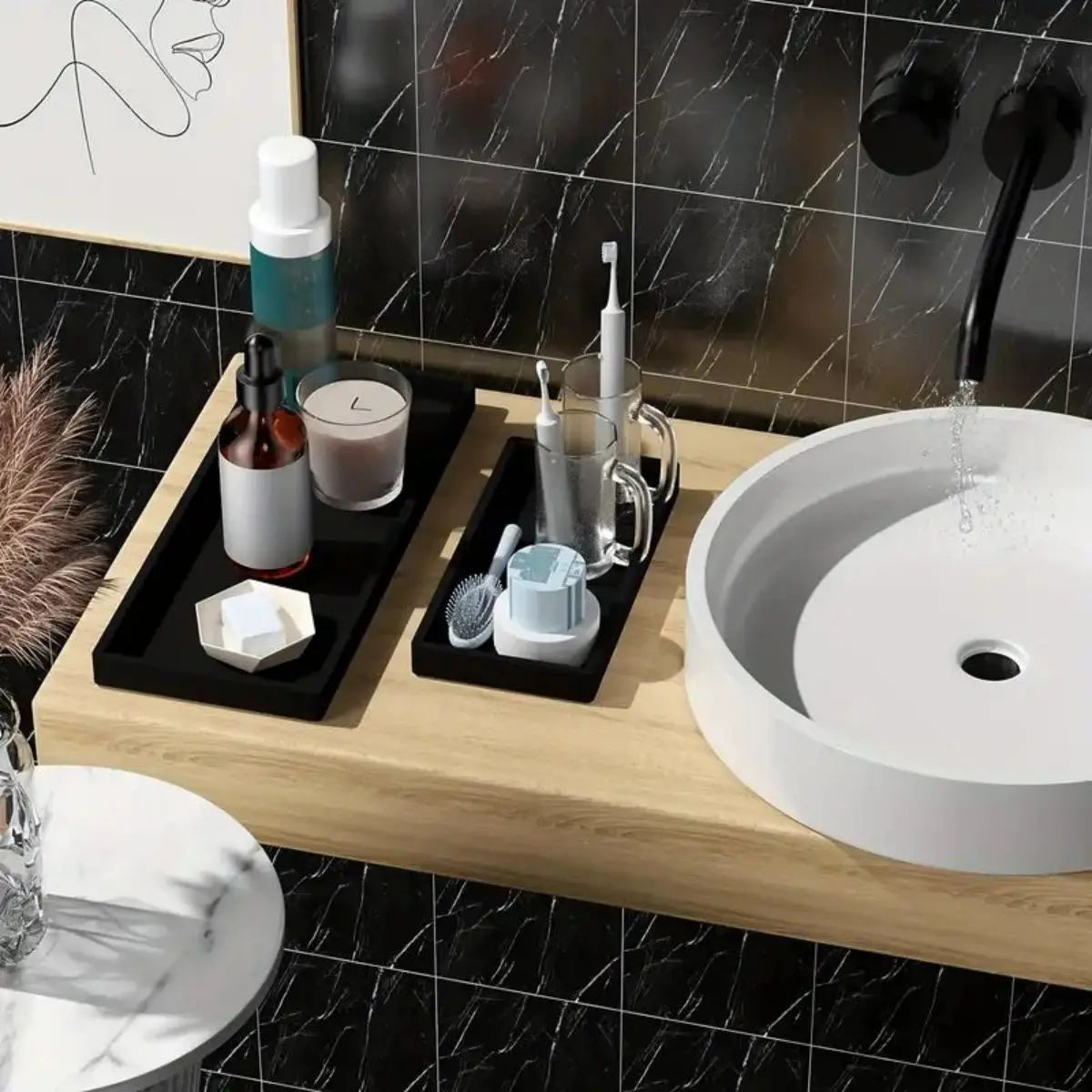 Bandeja Organizador de Silicone para Banheiro e Cozinha