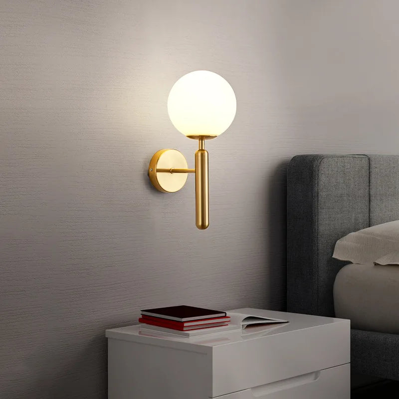 Arandela Dourada Modern Minimalista LED