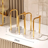 Suporte Organizador de Copos Luxo Acrílico Dourado