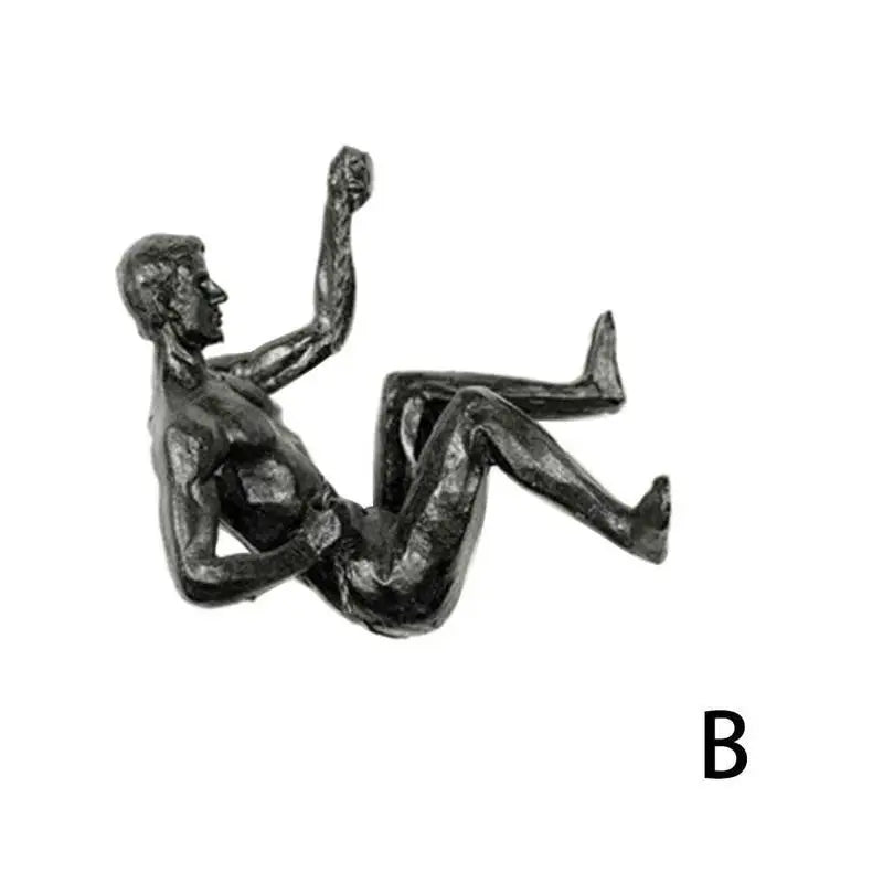 Escultura de Parede Atleta Escalador Resina Decorativa