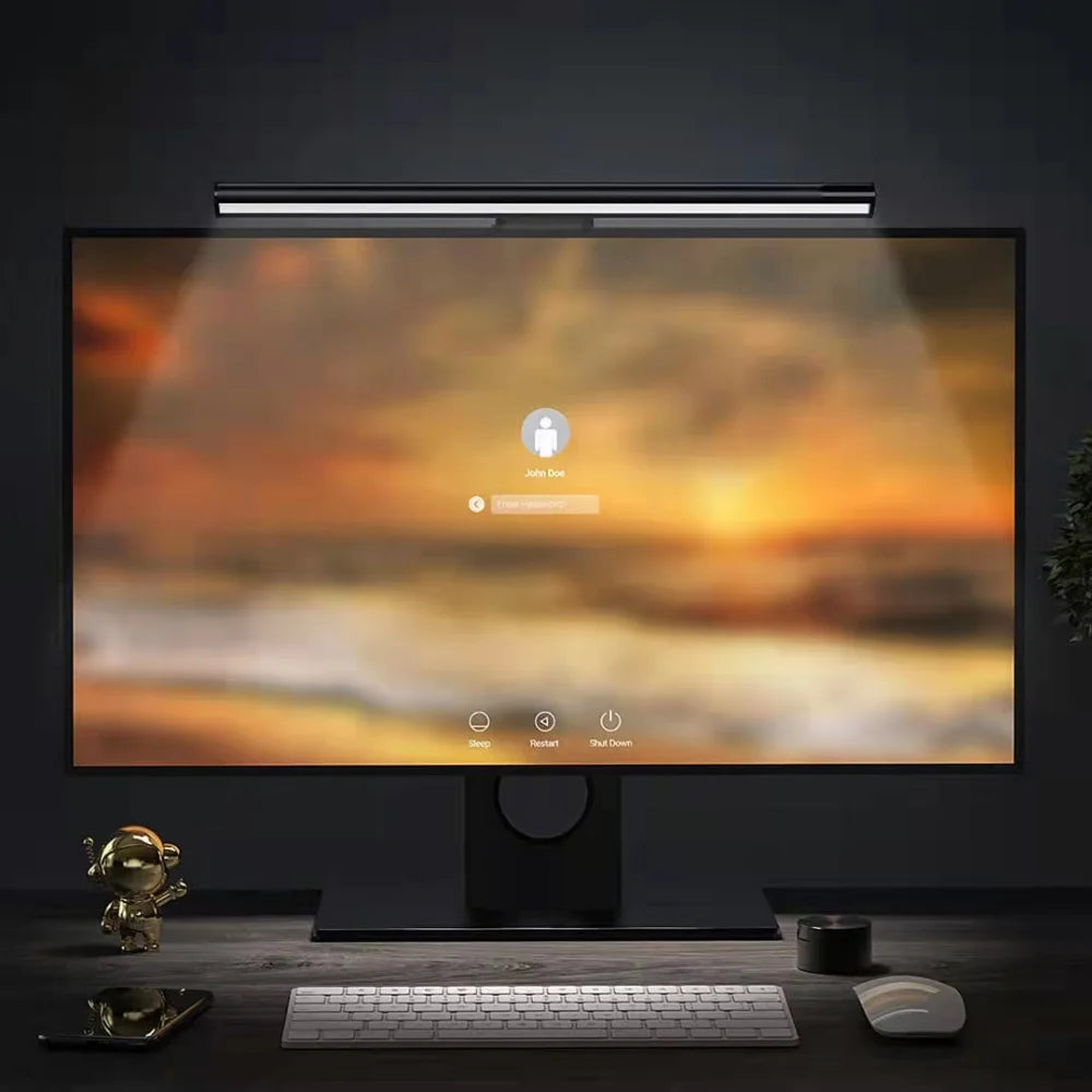 Luminária de Monitor Dimerizável com Controle Sem Fio
