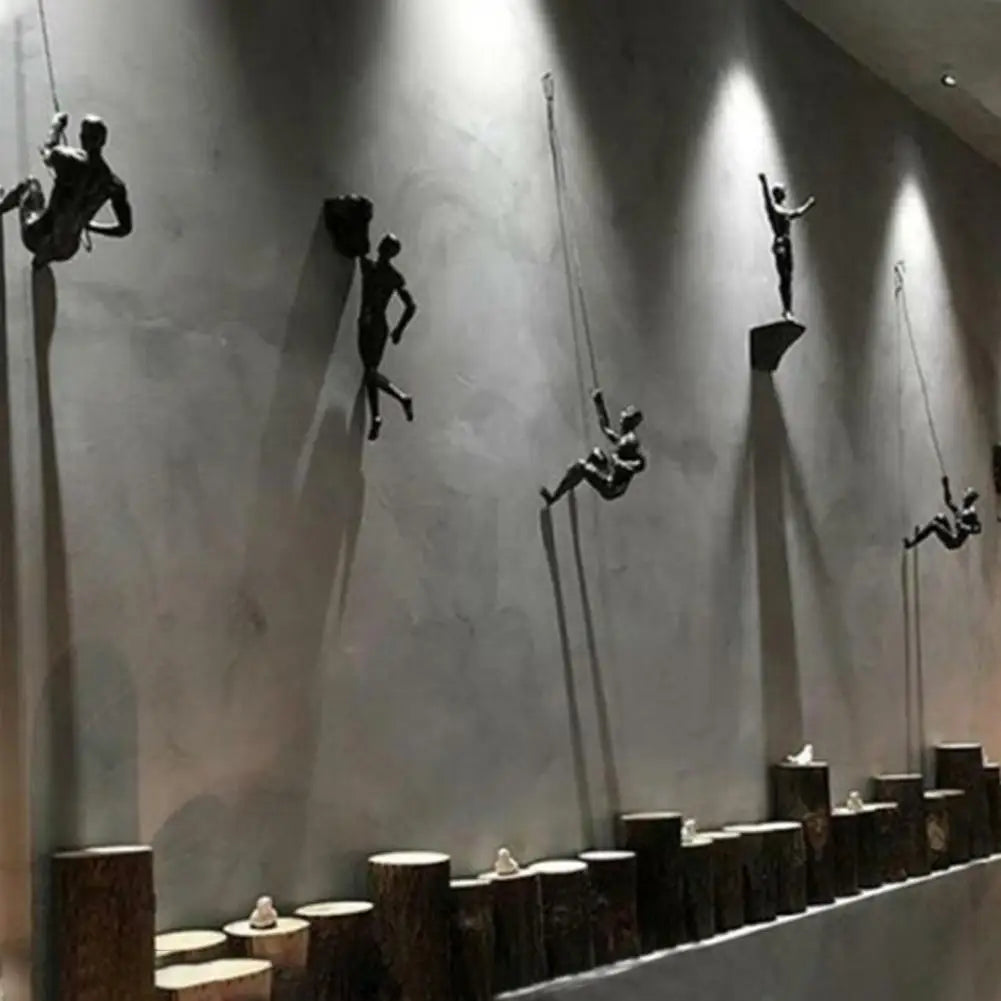 Escultura de Parede Atleta Escalador Resina Decorativa