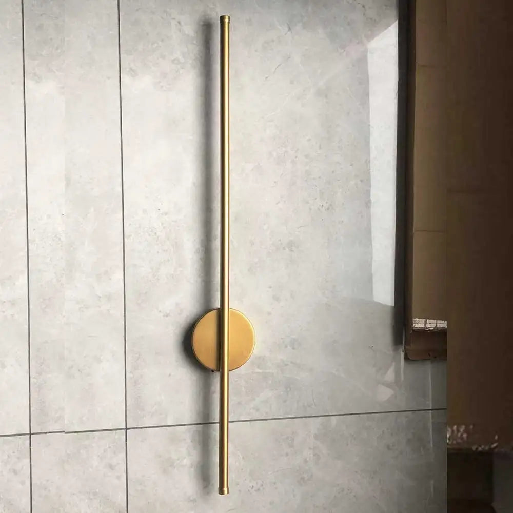 Arandela LED Linear Dourada Sem Fio com Controle 50cm