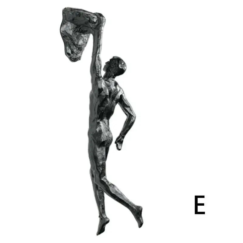 Escultura de Parede Atleta Escalador Resina Decorativa