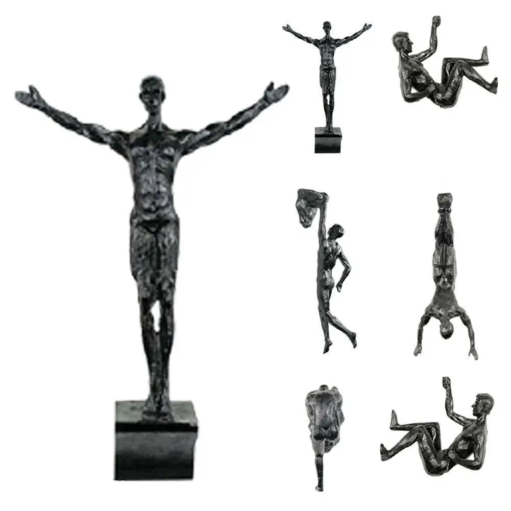 Escultura de Parede Atleta Escalador Resina Decorativa