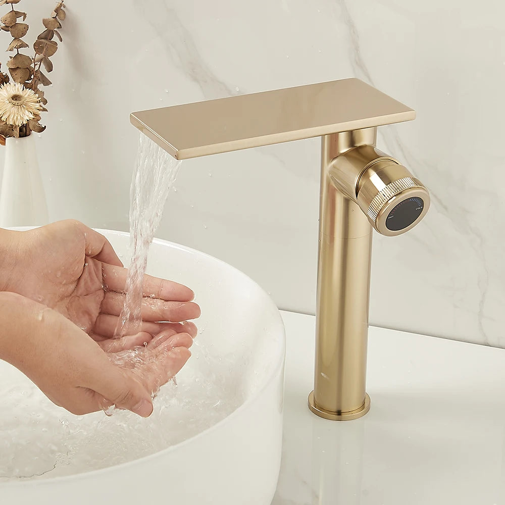 Torneira Cascata Misturador Quente e Frio Luxo para Banheiro