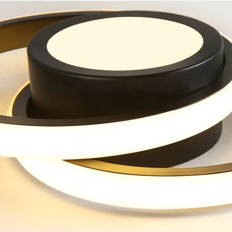 Lustre LED Moderno de Teto 3 Cores Sala Quarto Corredor Plafon Regulável Estilo Nórdico