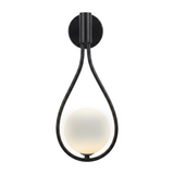 Arandela Gota D'Água Globo Vidro Fosco 37cm