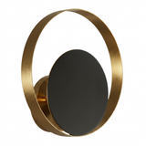 Arandela Orbital Aro Duplo Ouro Envelhecido 25cm