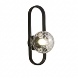 Arandela Oval Cristal Facetado Bidirecional 40cm