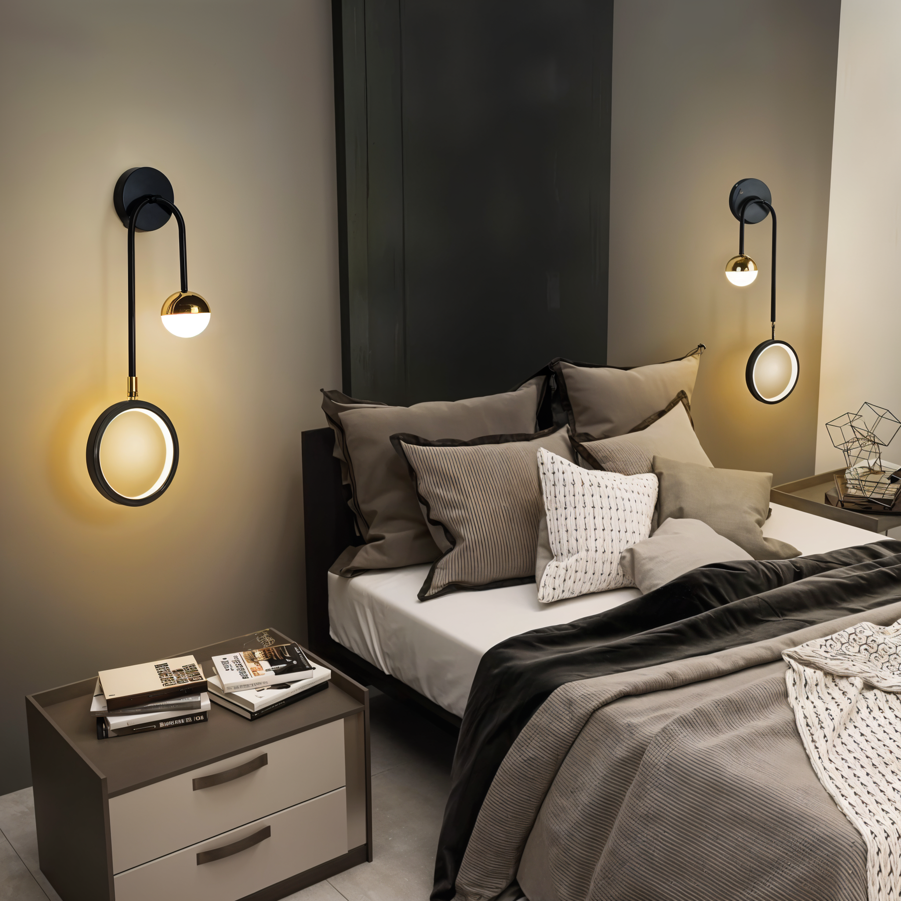 Arandela ContourGlow – Iluminação Escultural com Design de Autor