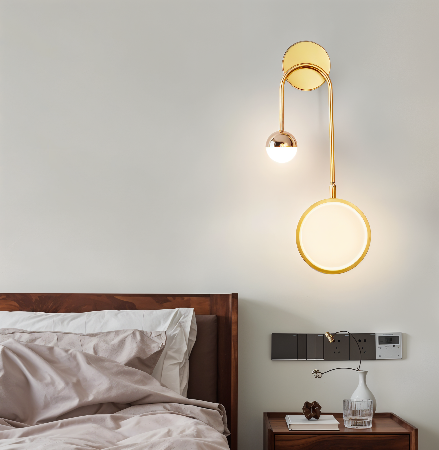 Arandela ContourGlow – Iluminação Escultural com Design de Autor
