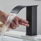 Torneira Cascata para Banheiro com Sensor Automático em Metal Escovado Evora