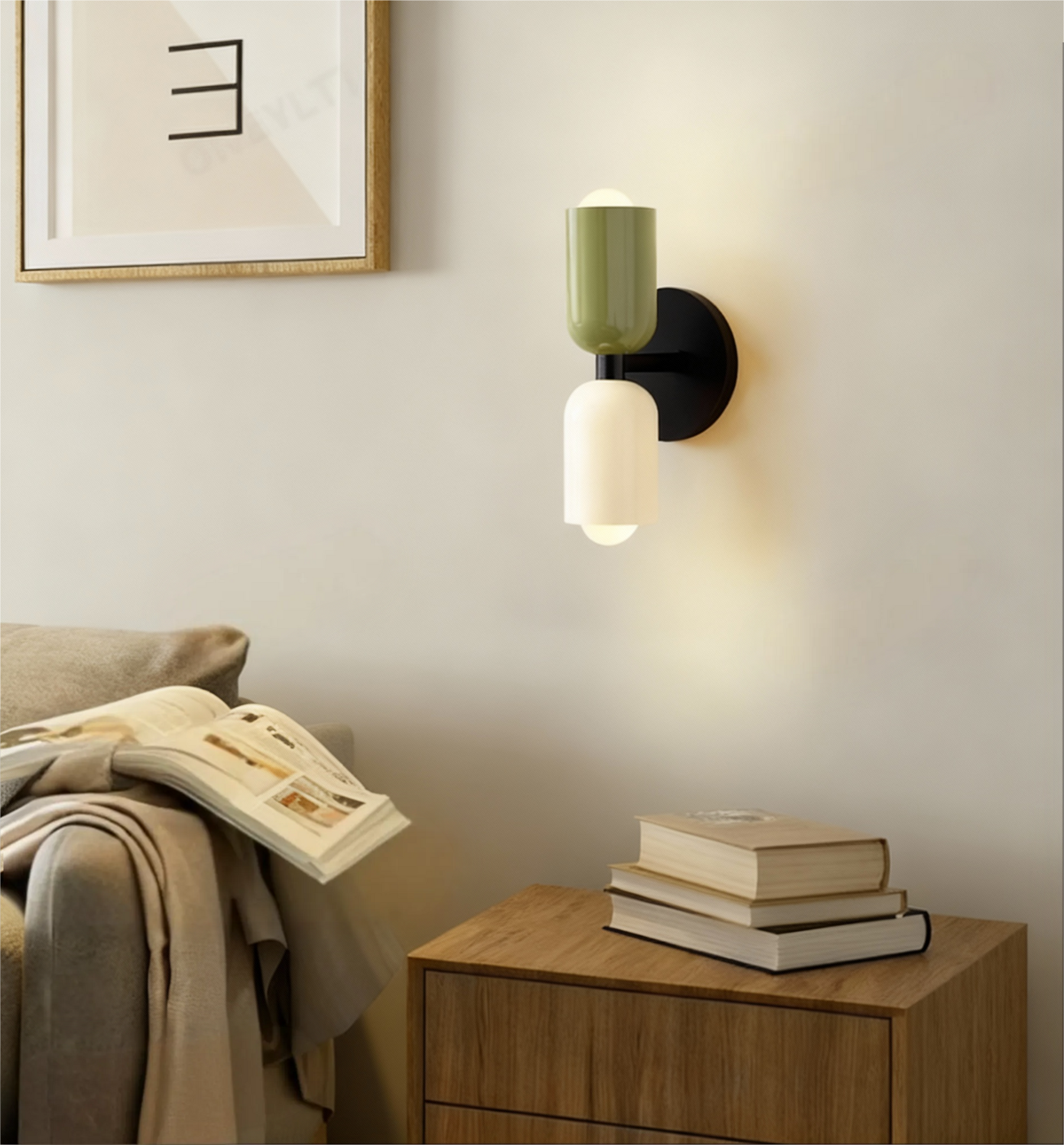 Arandela DuoTone – Design Moderno com Iluminação Bidirecional Sem Fio