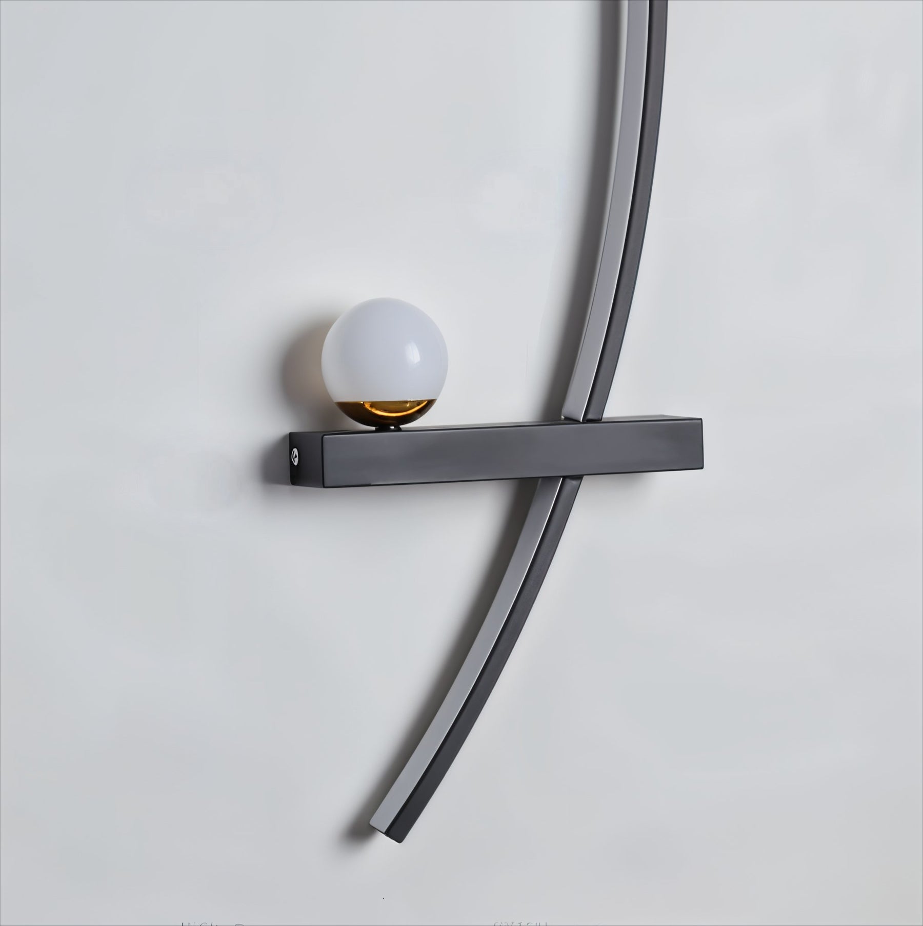 Arandela LED Curva Minimalista para Cabeceira 55cm