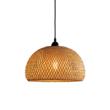Pendente Bambu Cúpula Trançado 26cm