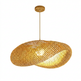 Pendente Bambu Trançado Ondulado 36cm