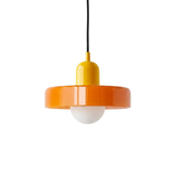Pendente Bauhaus Laranja em Vidro Soprado