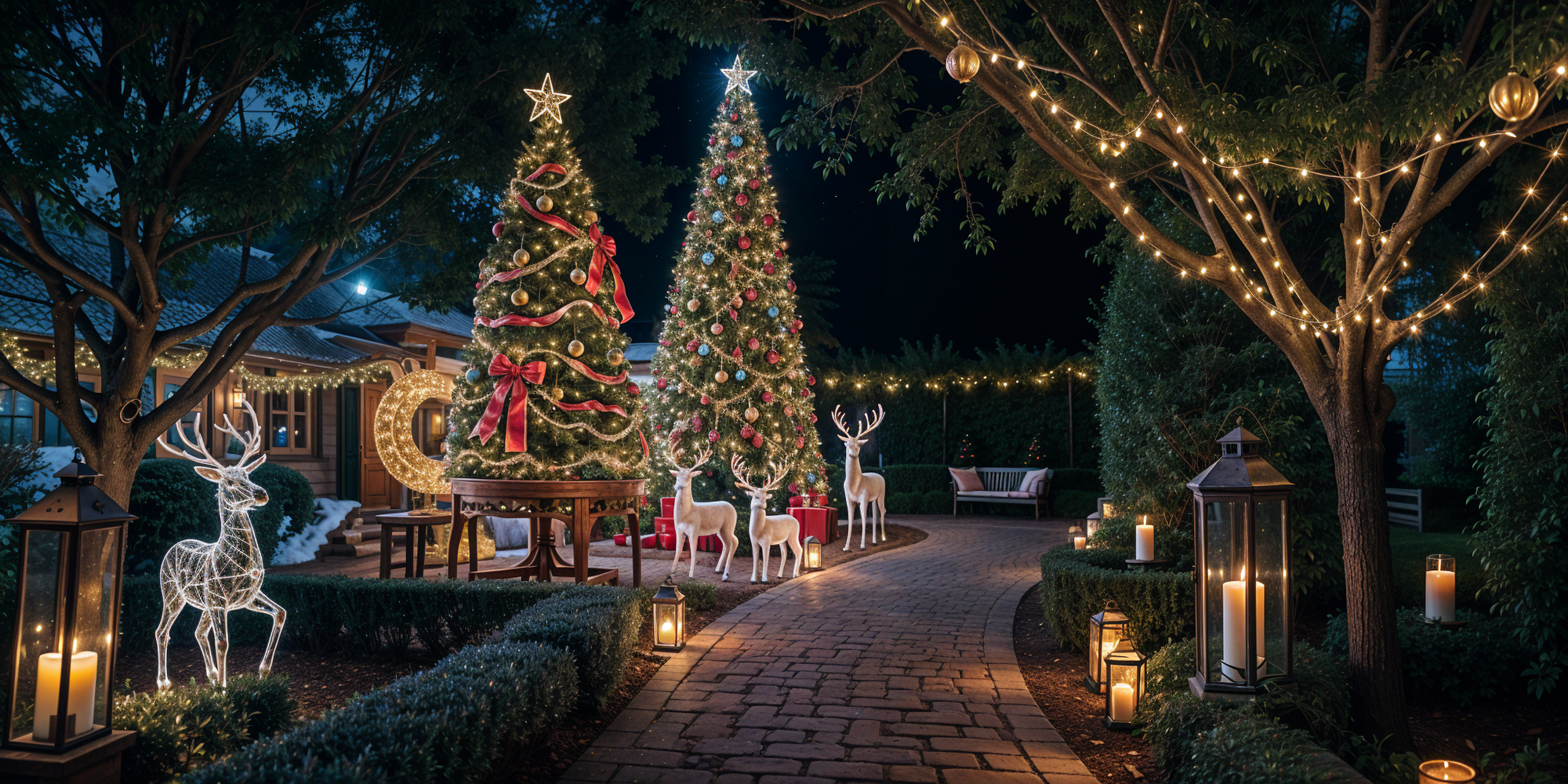 Decoração de Natal Externa: Encante seu Jardim com Magia Natalina