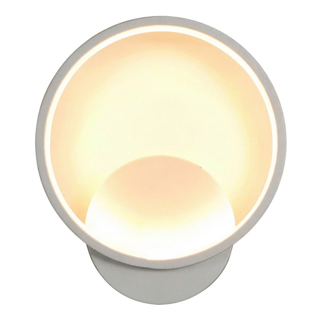 Arandela de Parede LED Circular Interna Bivolt com Difusor Slim para Sala e Quarto Orbe