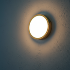 Plafon LED Sobrepor Madeira Redondo Ultrafino 5cm Corpo em Metal Dimerizavel 3 Tons