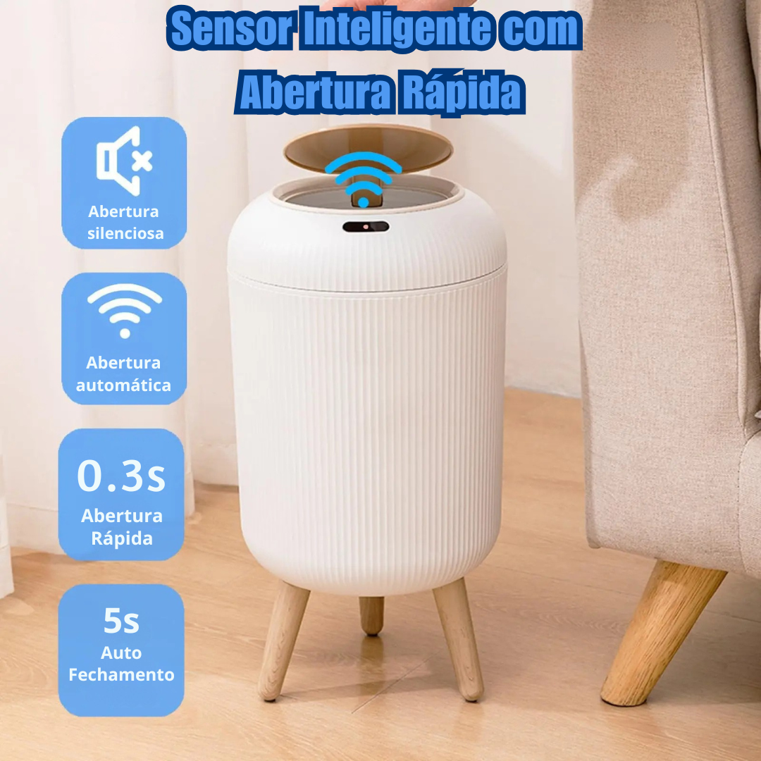 Lixeira Automatica com Sensor de Movimento 10L para Banheiro e Cozinha Silhouette