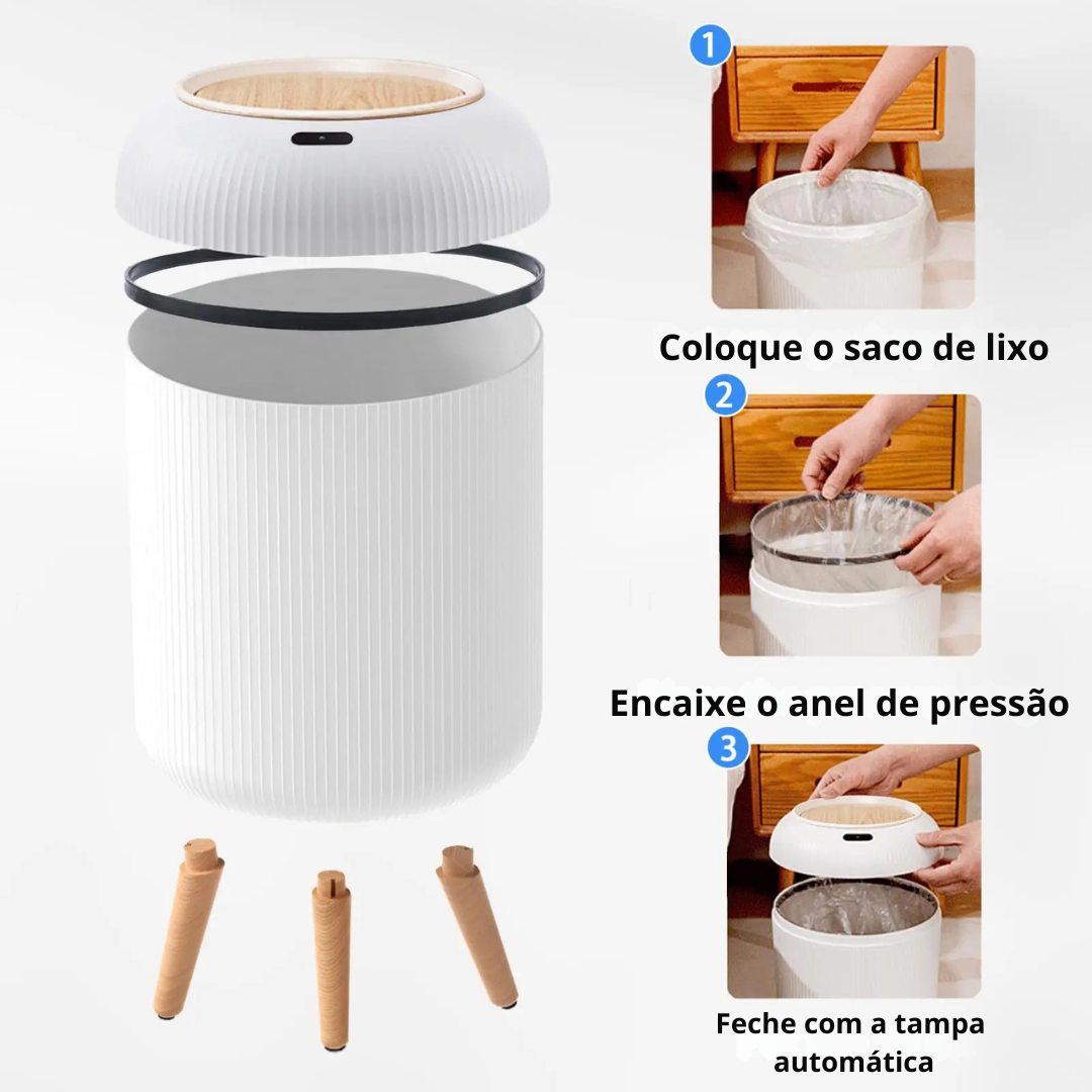 Lixeira Automatica com Sensor de Movimento 10L para Banheiro e Cozinha Silhouette