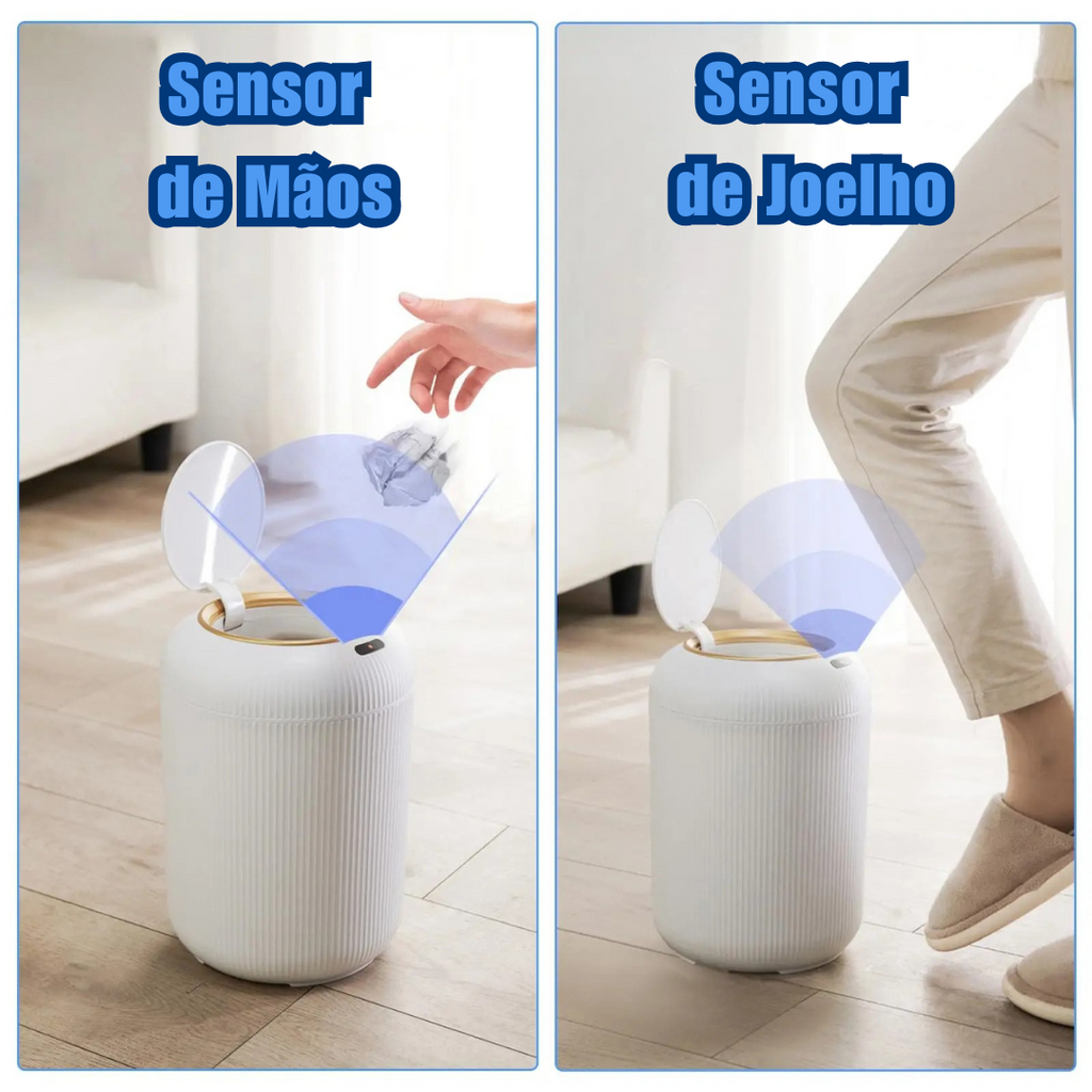 Lixeira Automatica com Sensor de Movimento 10L para Banheiro e Cozinha Silhouette