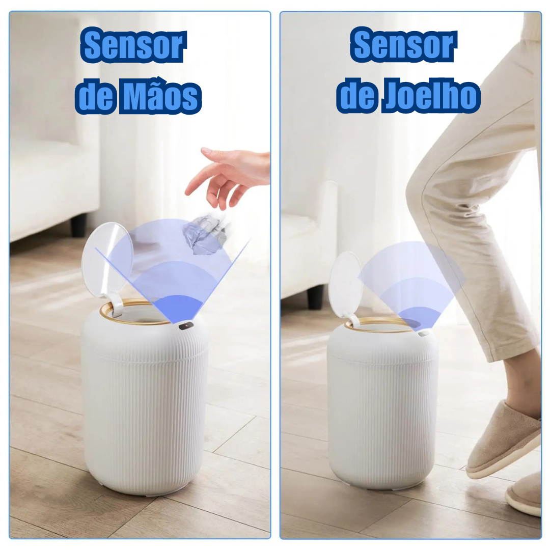 Lixeira Automatica com Sensor de Movimento 10L para Banheiro e Cozinha Silhouette