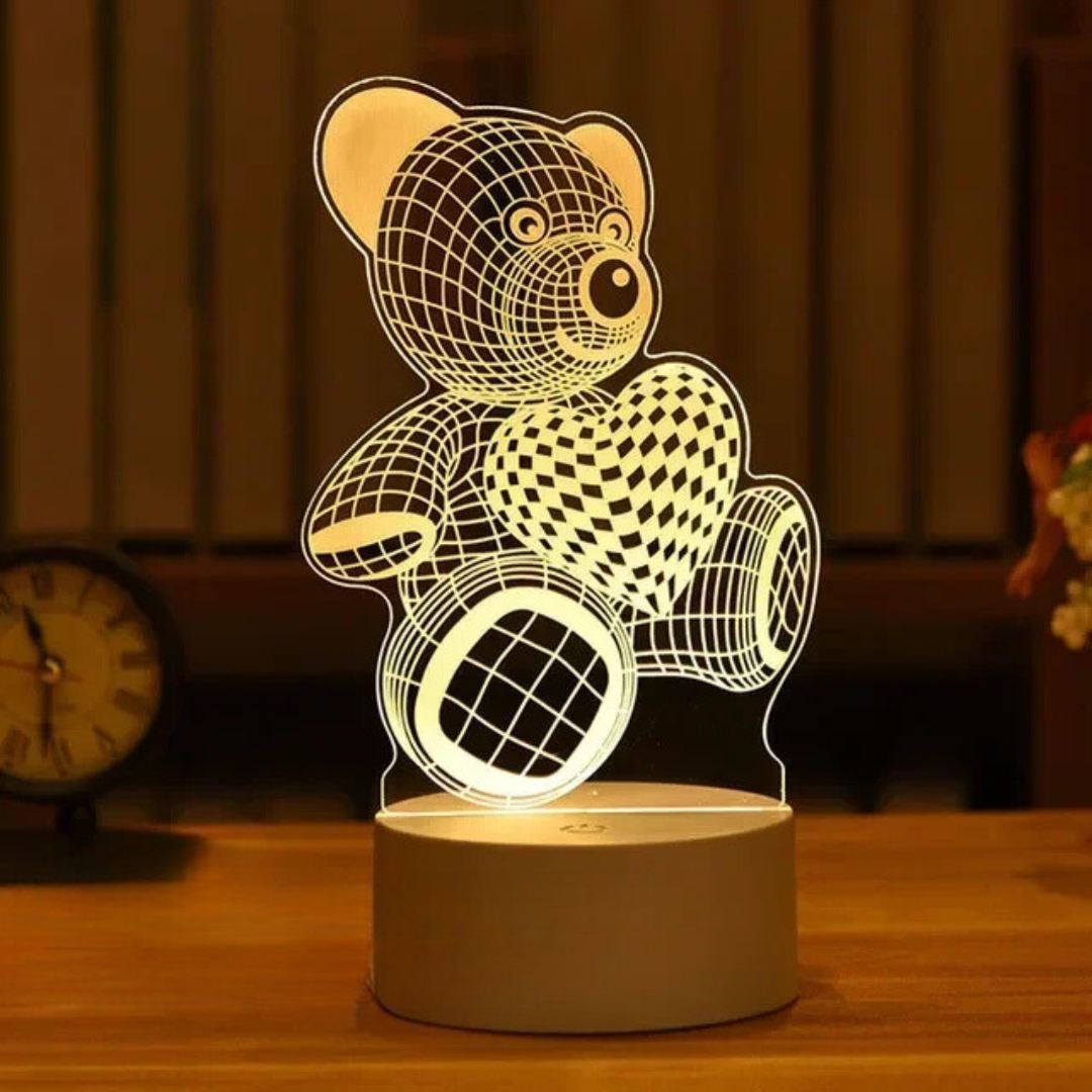 Luminária Sentimento Infinito – Decoração 3D em Acrílico Iluminado