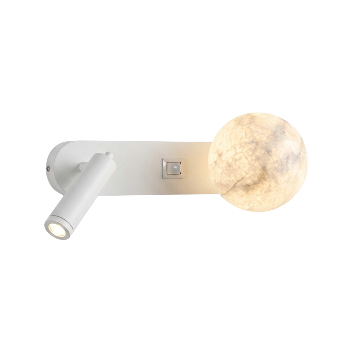Arandela de Parede Lune Globo e Spot Duplo LED