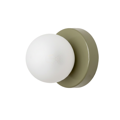 Arandela LED Minimalista Globo de Vidro Colorido para Parede Bivolt Solei