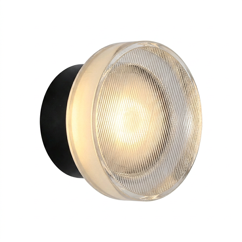 Arandela de Parede LED Redonda Metal e Vidro Organico Bivolt Solenne