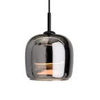 Pendente Nordico Vidro Fume com LED Regulavel para Sala e Quarto