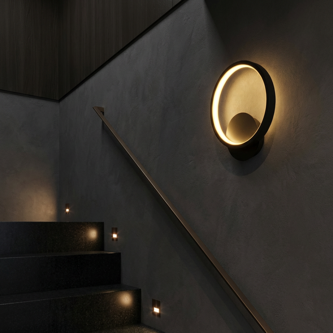 Arandela de Parede LED Circular Interna Bivolt com Difusor Slim para Sala e Quarto Orbe