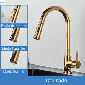 Torneira Flexível com Misturador Bica Alta Alça Única Miabeli
