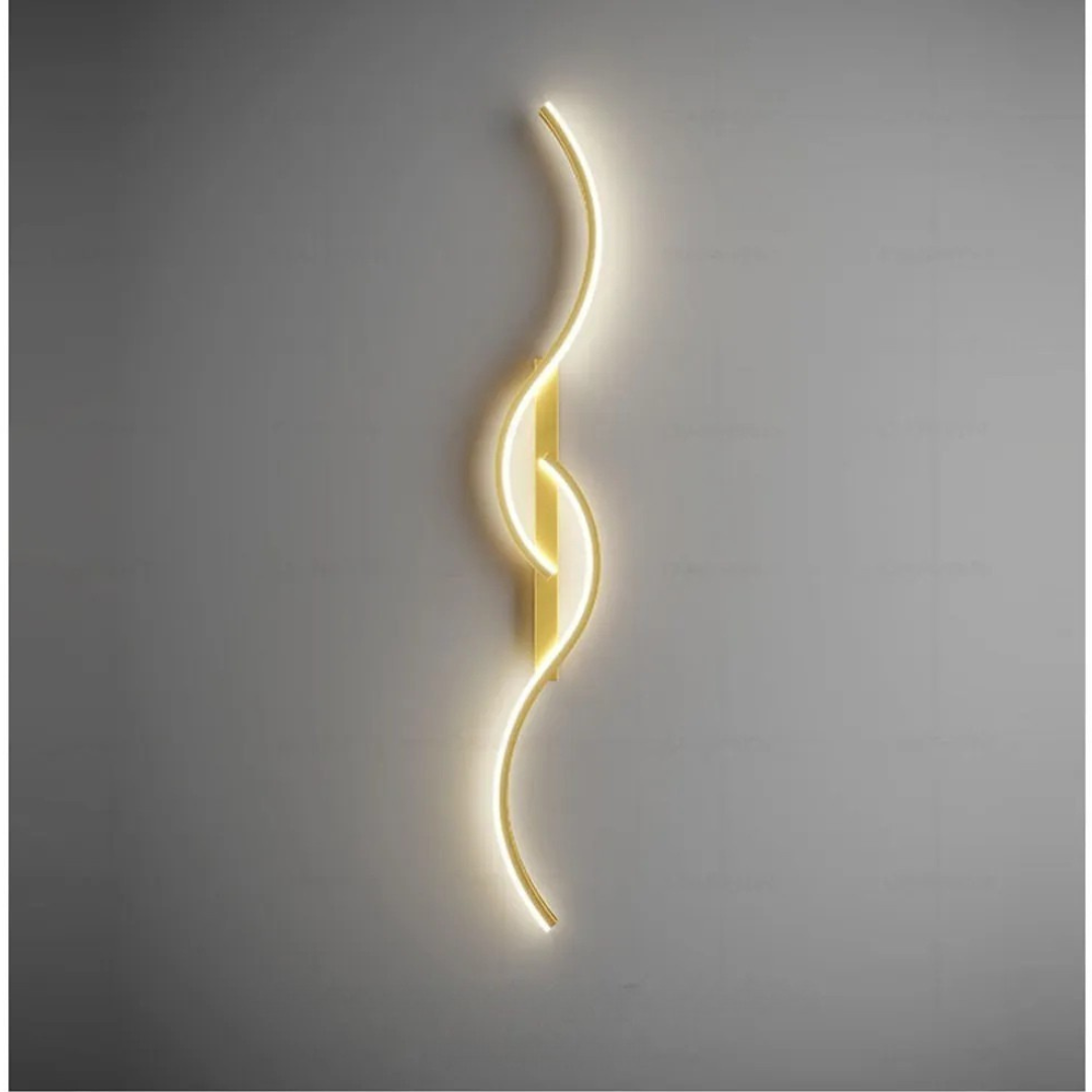 Arandela de Parede LED Efeito Onda em Aluminio com Resina Miabeli