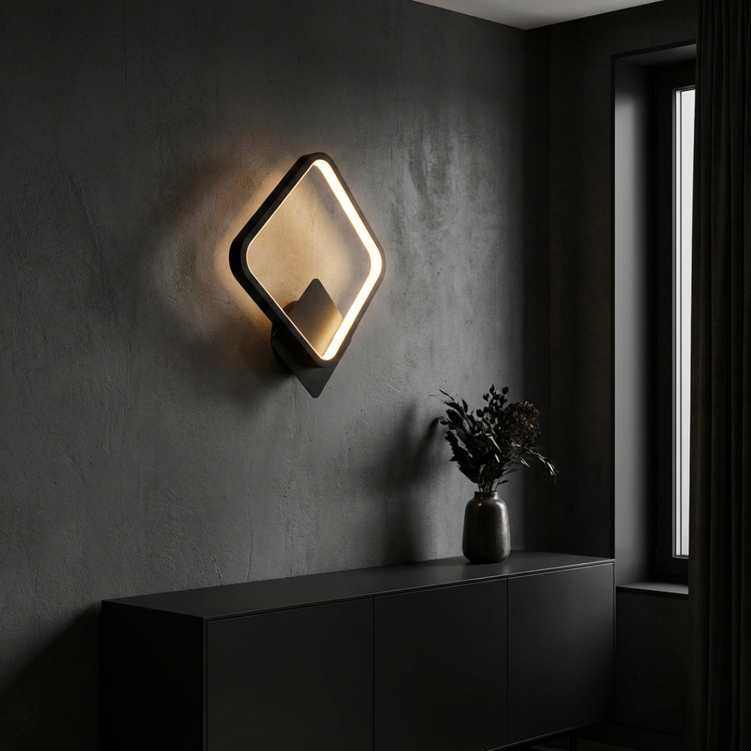 Arandela de Parede LED Circular Interna Bivolt com Difusor Slim para Sala e Quarto Orbe