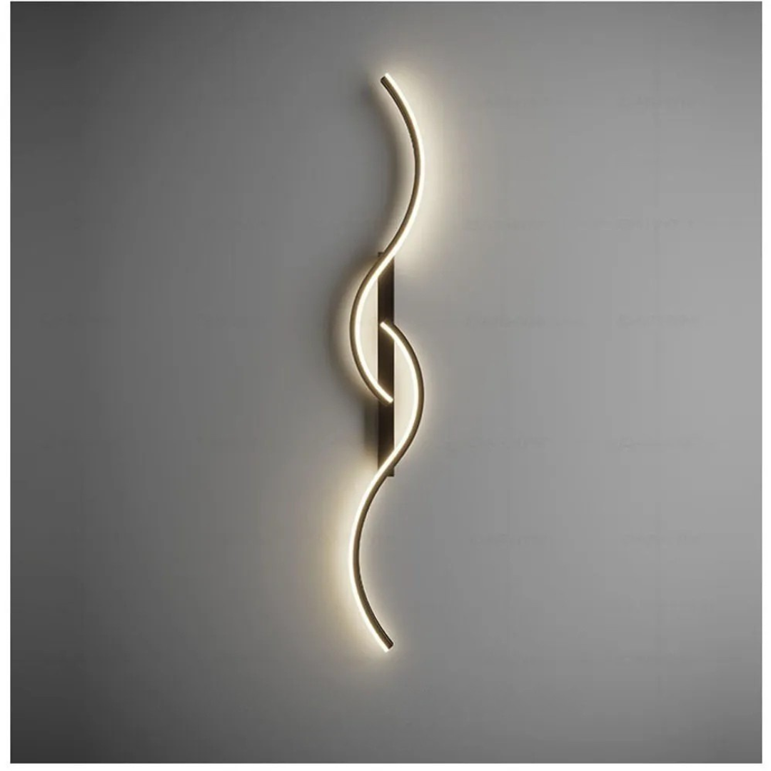 Arandela de Parede LED Efeito Onda em Aluminio com Resina Miabeli