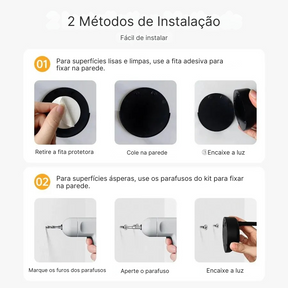 Luz Noturna LED Sensor de Movimento com Controle Remoto USB Parede Mesa Quarto Cozinha Sem Fio