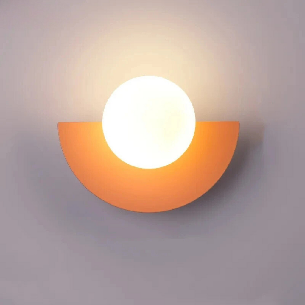 Arandela de Parede Meia Lua Minimalista Nórdica 20cm Miabeli