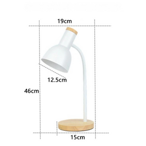 Luminária de Mesa LED Nordic Base em Madeira