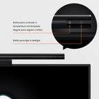 Luminária de Monitor Dimerizável com Controle Sem Fio